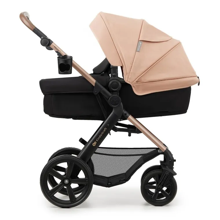 Kinderkraft, Moov 2, Eva Wheels, wózek wielofunkcyjny 4w1, Sand Beige