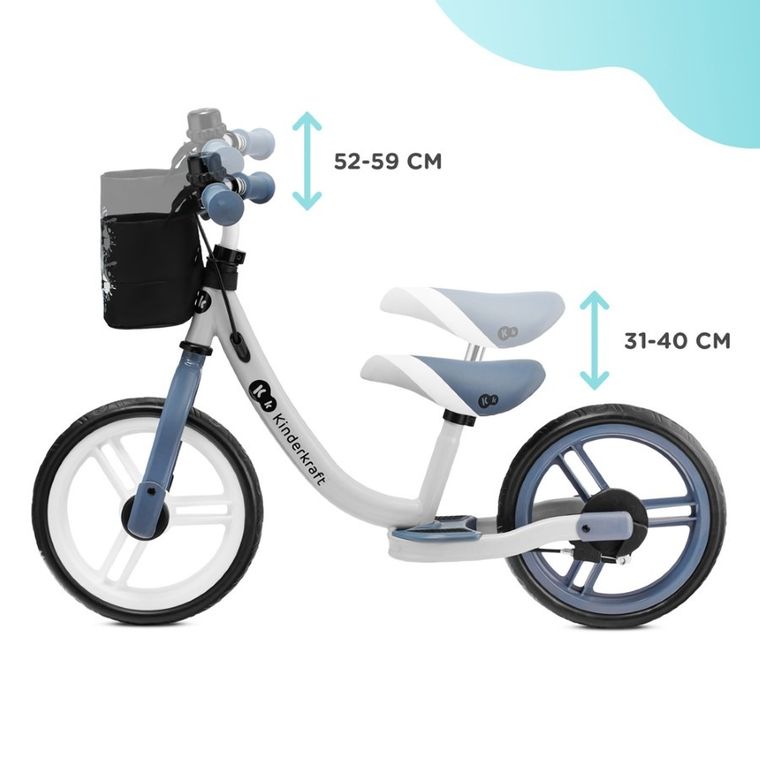 Kinderkraft, Space 2021, rowerek biegowy, Peach Coral