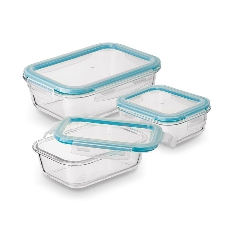 Könighoffer, Largo, szklany lunchbox, pojemnik na żywność, 3 szt.