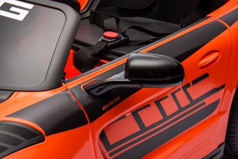 Lean Cars, auto na akumulator, Mercedes AMG GT3, pomarańczowy