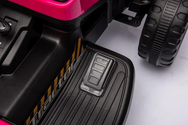 Lean Toys, traktor, pojazd na akumulator, różowy, BBH-030