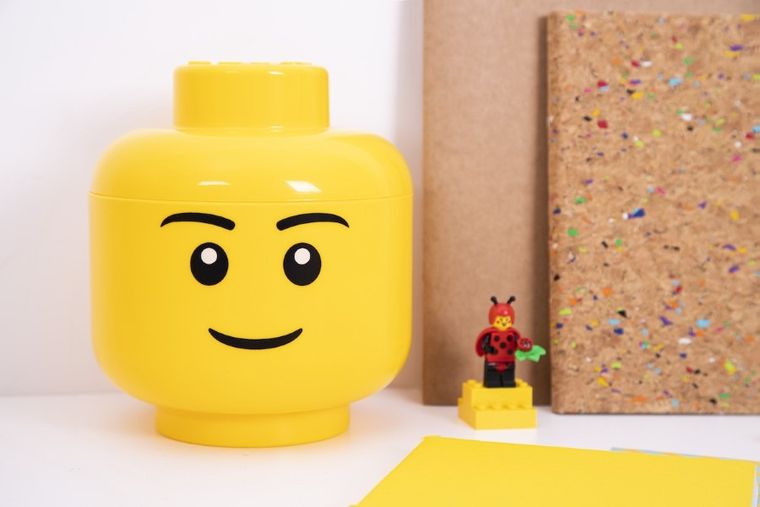 LEGO, mała głowa, chłopiec, pojemnik do przechowywania, rozmiar S, 2l
