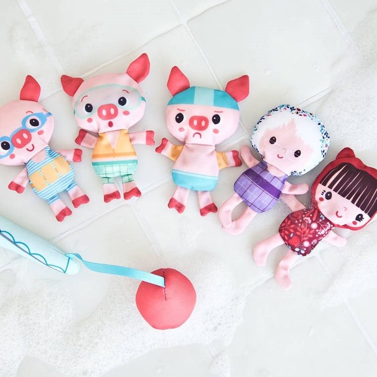 Lilliputiens, Wilk Louis, zestaw do wędkowania w kąpieli, 12m+