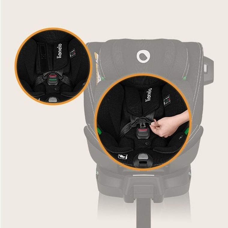 Lionelo, Harmony, I-Size, fotelik samochodowy, Pink Mauve Bamboo, 40-150 cm