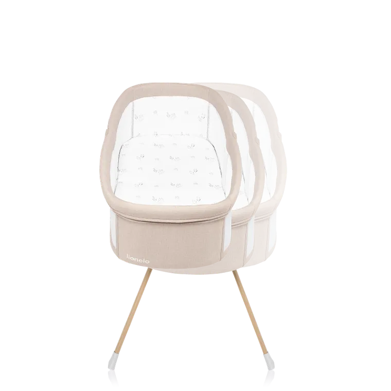 Lionelo, Malin Evo, łóżeczko z funkcją kołyski, beige natural