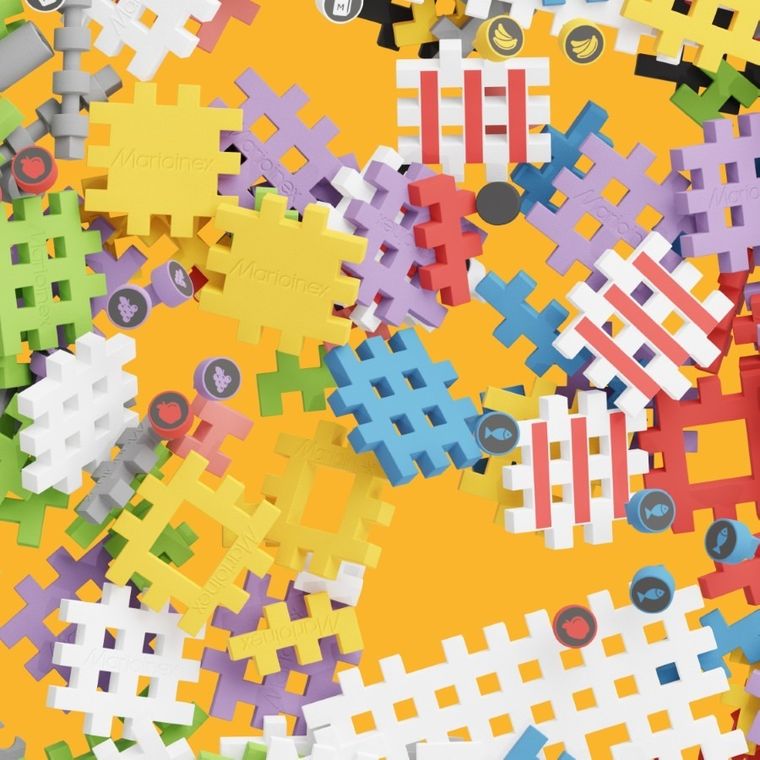 Marioinex, Mini Waffle, City, Sklep, klocki konstrukcyjne, 148 elementów