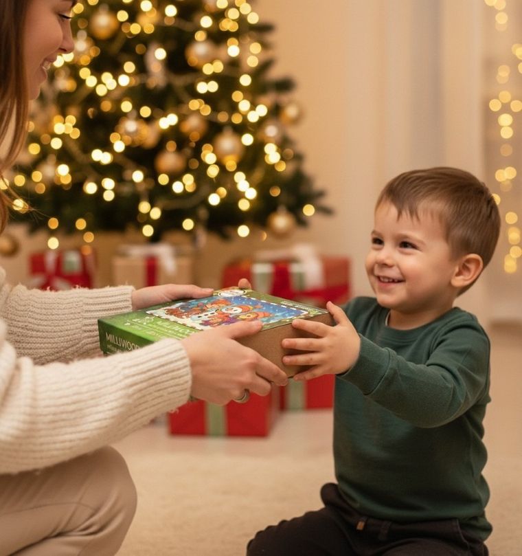 Milliwood, Wesoły Bałwanek, puzzle drewniane, 30 elementów