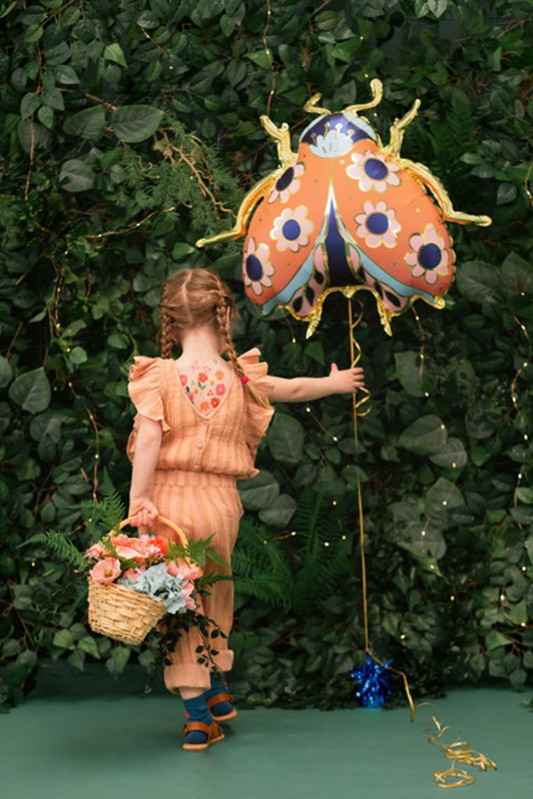 PartyDeco, balon foliowy Biedronka, 87-75 cm, mix, 1 szt.