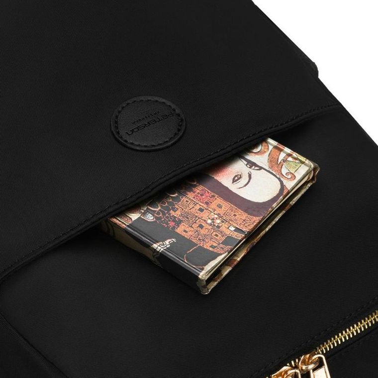 Plecak miejski, czarny, skóra ekologiczna, Peterson