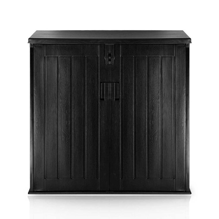 Plonos, skrzynia ogrodowa, czarna, 116-112,5-71 cm, 775l