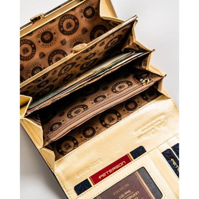 Portfel, czarny, skórzany, Peterson