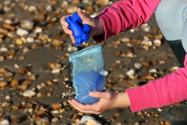 Scrunch, silikonowe foremki do piasku, szałwiowy, 4 szt.