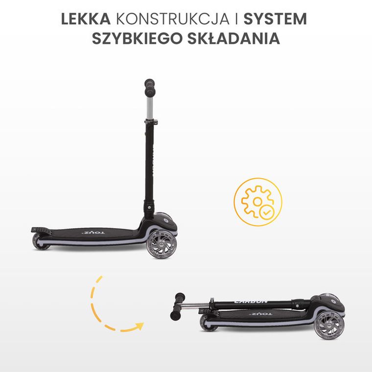 Toyz, Carbon, hulajnoga 3-kołowa, light blue