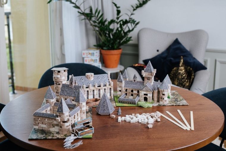 Trefl, Buduj z cegły, Harry Potter, Long Gallery, zestaw kreatywny z akcesoriami, 385 elementów