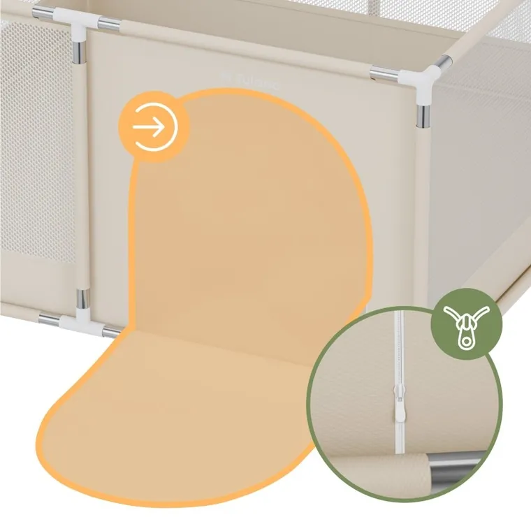 Tulano, Cozy 20, kojec dla dzieci, beżowy, 130 cm
