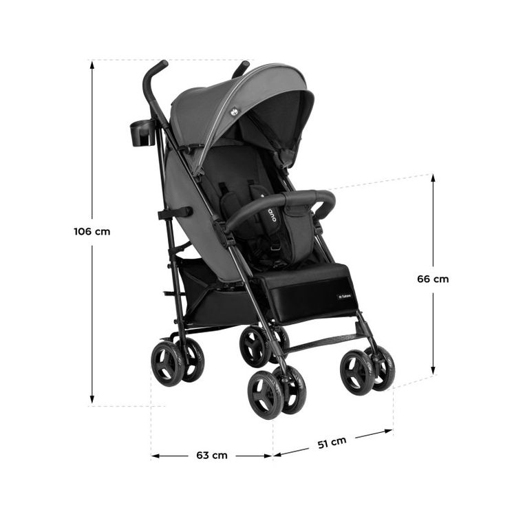 Tulano, Davos 35, wózek spacerowy, grey-black