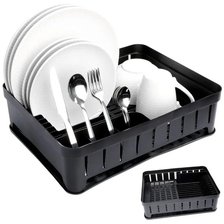 Vilde, Loft, ociekacz do naczyń, czarny, 39,8-31-12 cm