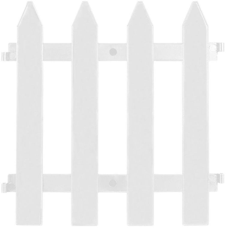 Vilde, płotek ogrodowy biały 30-30 cm 10 szt.