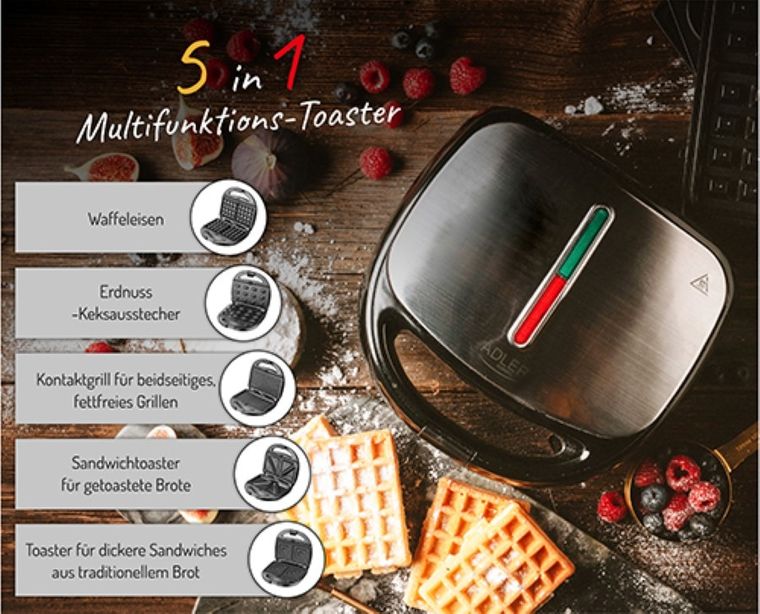 Adler, opiekacz 5w1, AD 3040