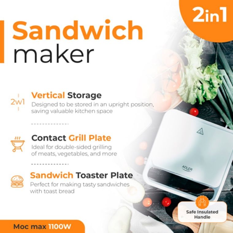 Adler, opiekacz do kanapek, ad 3070w