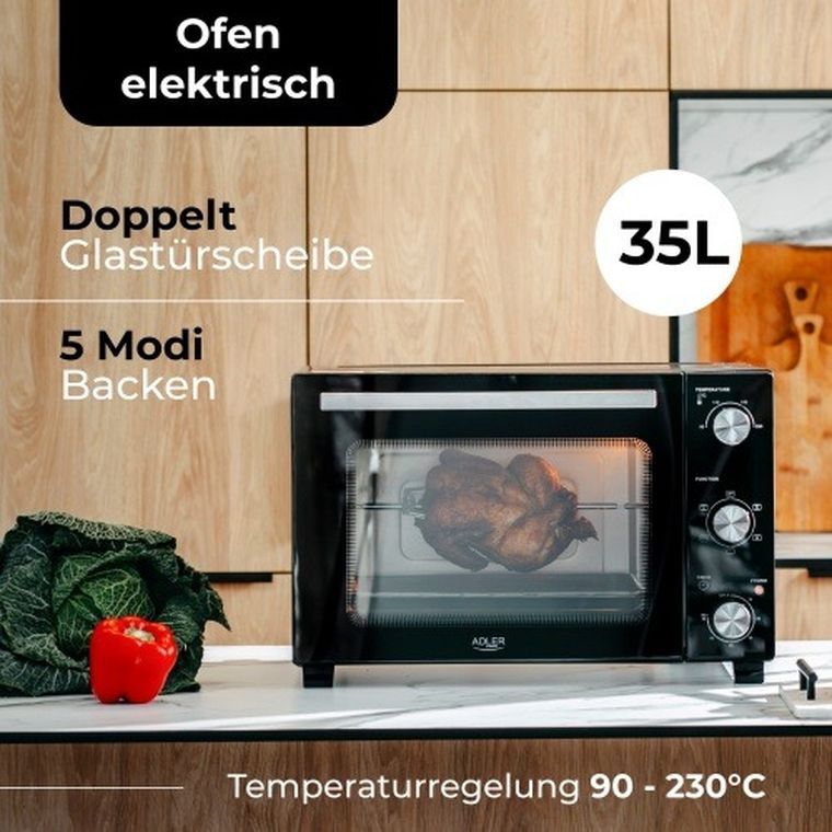 Adler, piekarnik elektryczny, 35l