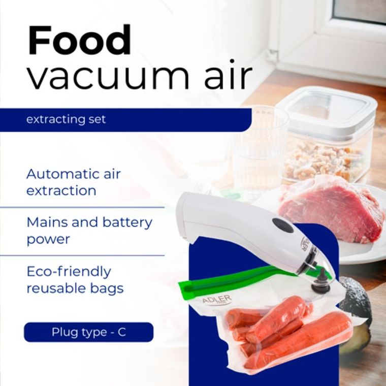 Adler, pompka próżniowa + zestaw do próżniowego pakowania