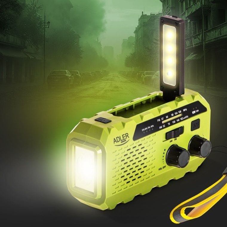 Adler, radio solarne z korbką ręczną