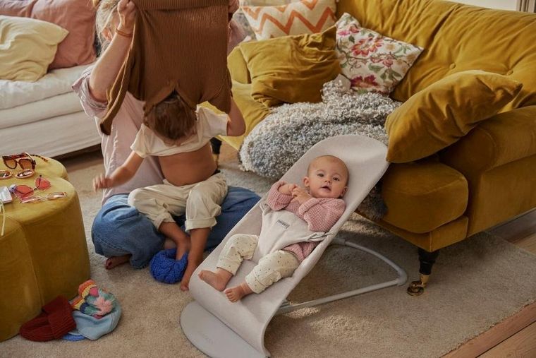 BabyBjörn, Bliss Woven, leżaczek bujaczek, melanżowy beżowy