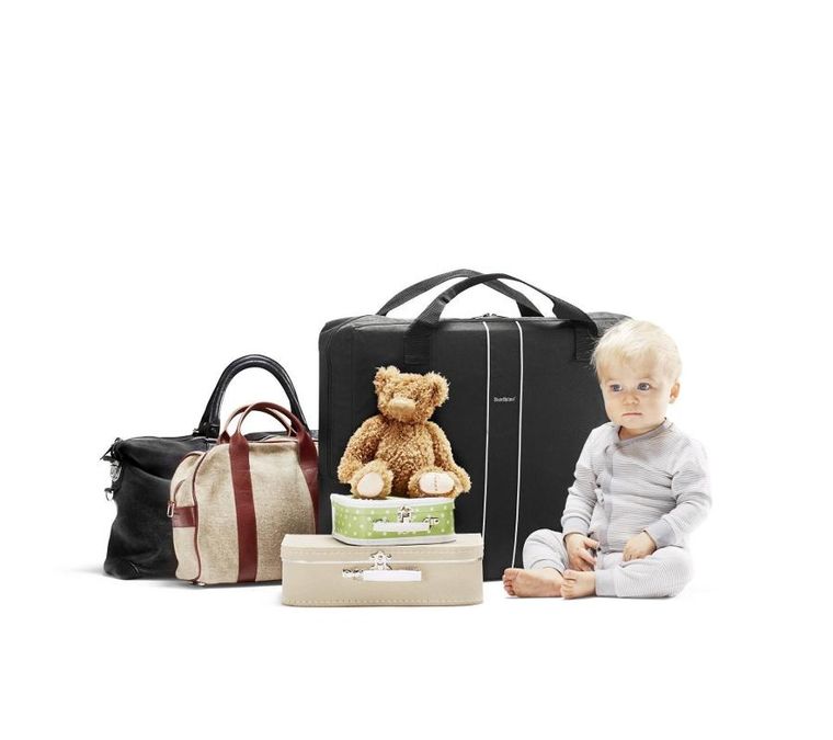 BabyBjörn, Light, łóżeczko turystyczne z prześcieradłem, srebrne