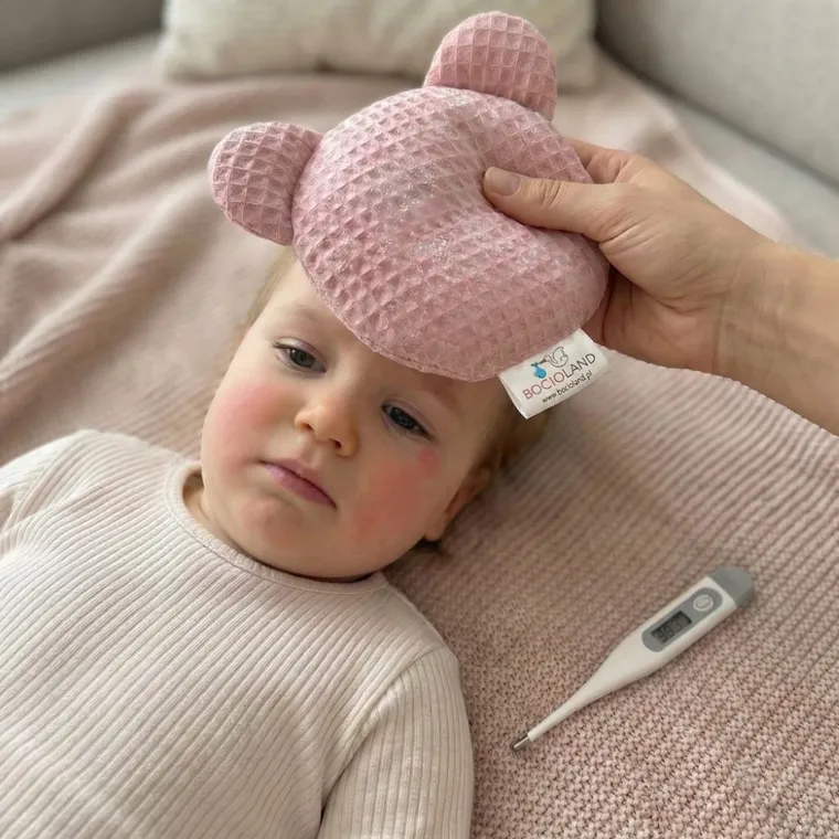 Bocioland, Miś, termofor z pestek wiśni z lawendą, wafel, retro róż