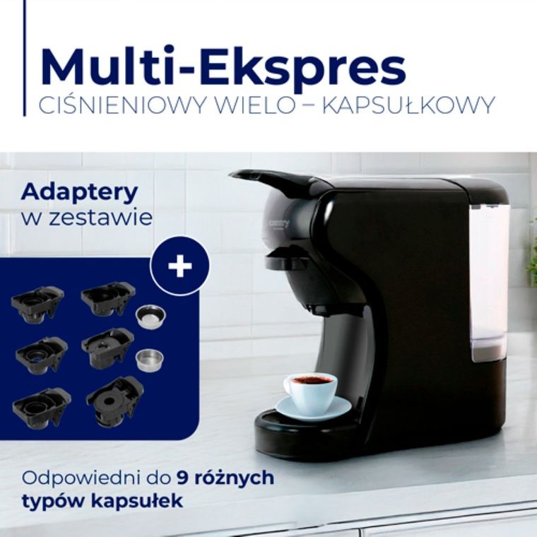 Camry, Multi-Ekspres, ekspres ciśnieniowy, wielokapsułkowy