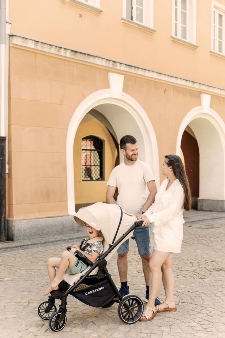 Caretero, Agil, wózek spacerowy, latte