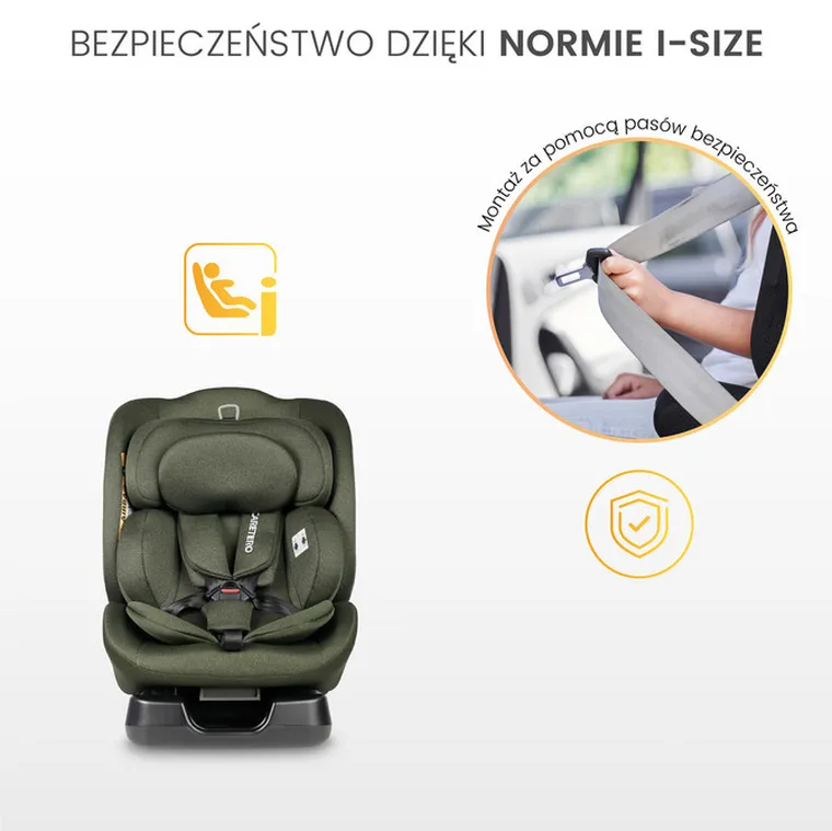 Caretero, Mundi, fotelik samochodowy, i-Size, beige, 40-150 cm