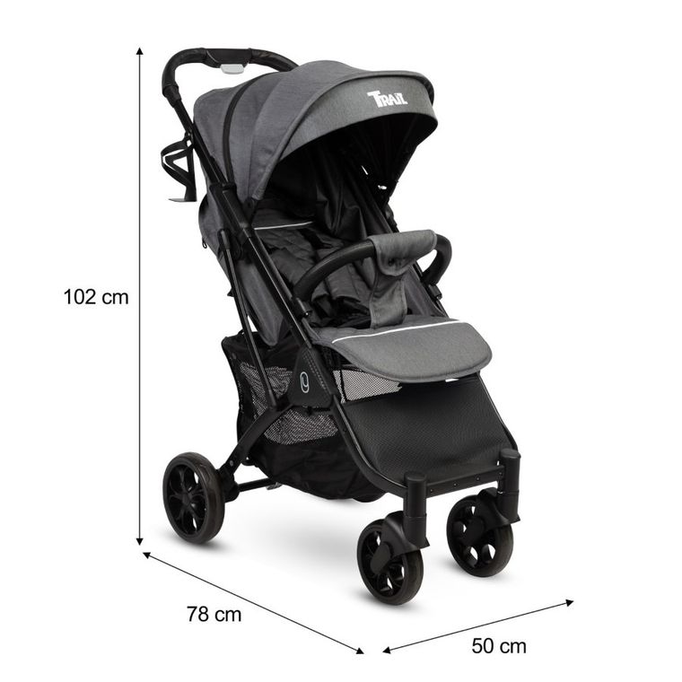 Caretero, Trail, wózek spacerowy, Black
