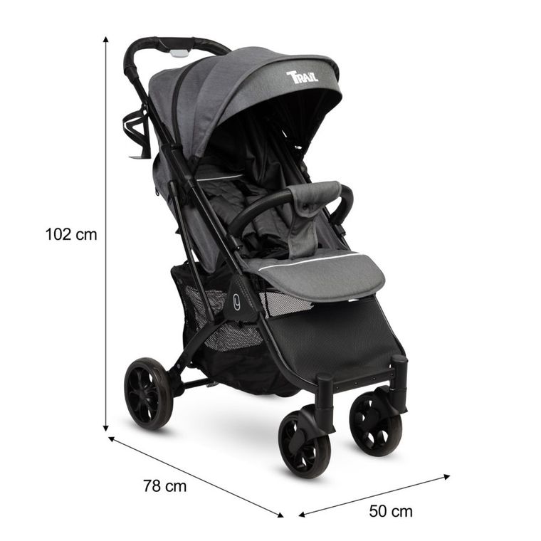 Caretero, Trail, wózek spacerowy, Graphite
