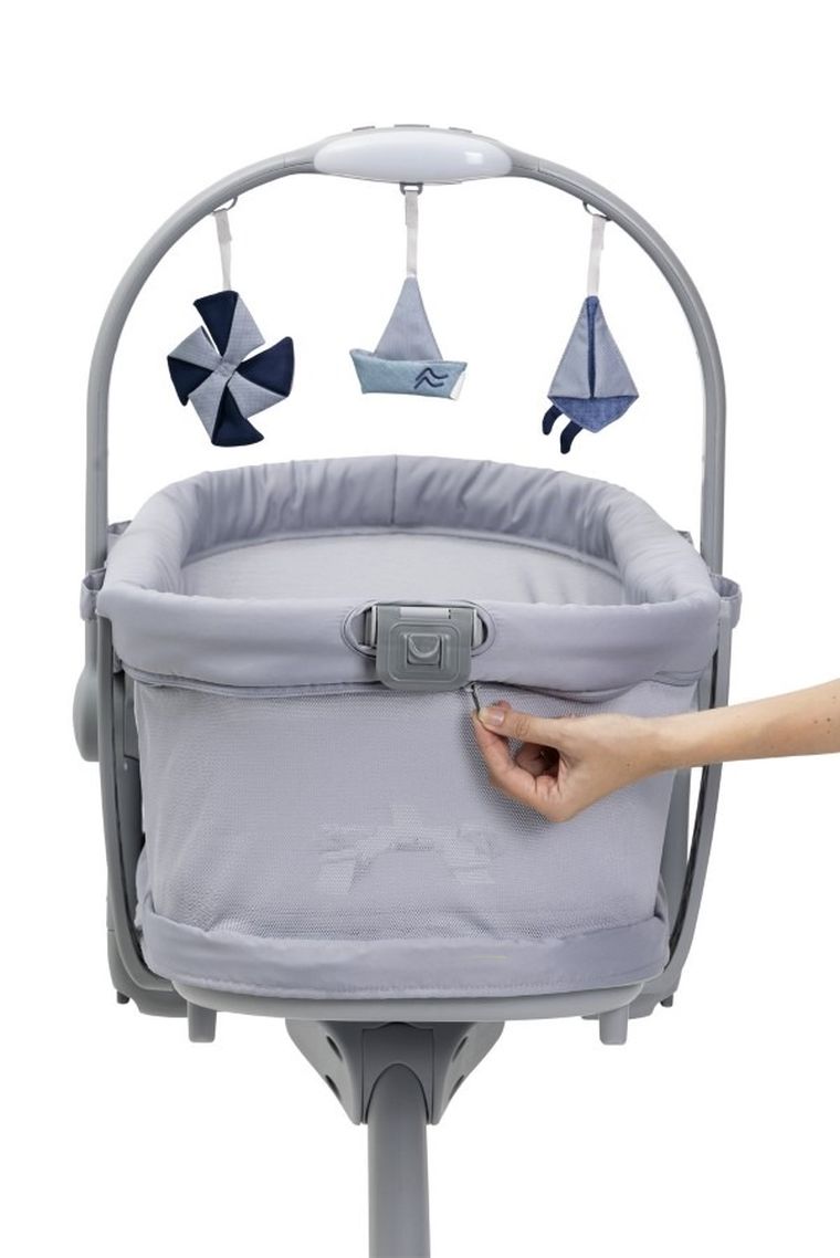Chicco, Baby Hug Pro, łóżeczko, krzesełko do karmienia, 5w1, Earl Grey