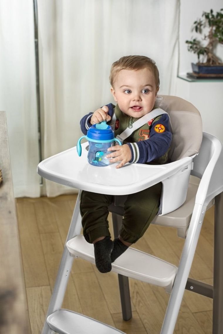 Chicco, Crescendo Up, ewolucyjne krzesełko do karmienia, Pearl Copper