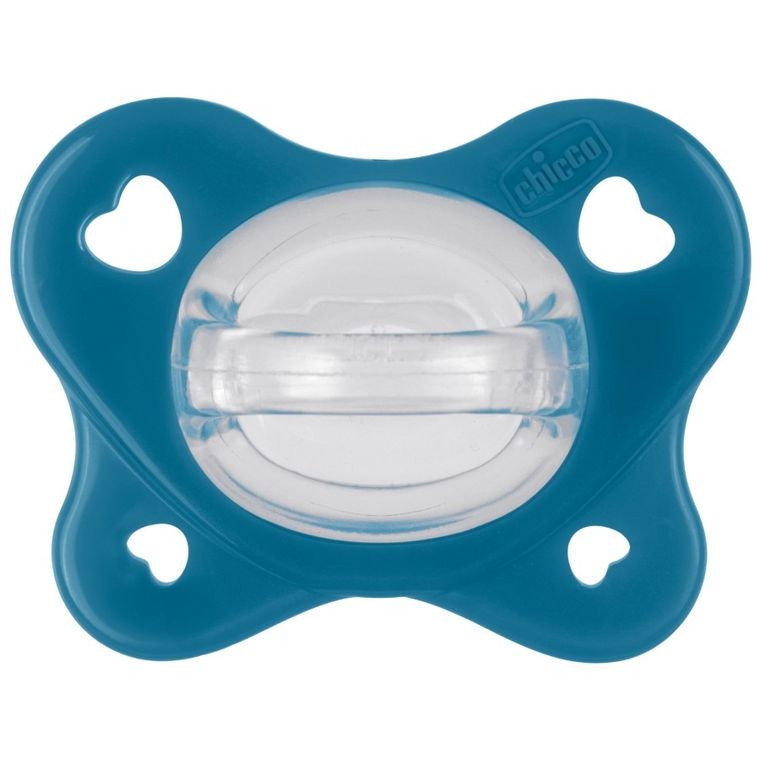 Chicco, PhysioForma Dual Soft, smoczek uspokajający, silikonowy, niebieski, 16-36m, 2 szt.