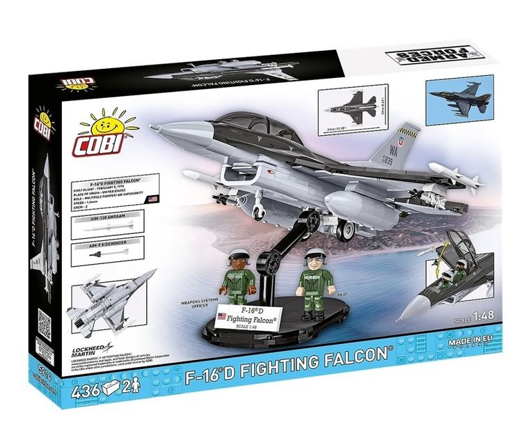 Cobi, Armed Forces, F-16C Fighting Falcon USAF, klocki, 1:48, 436 elementów