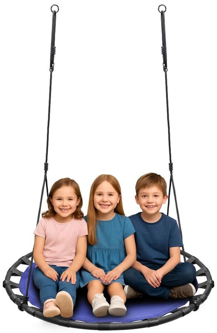 Enero, huśtawka ogrodowa, bocianie gniazdo, 120 cm, niebieska