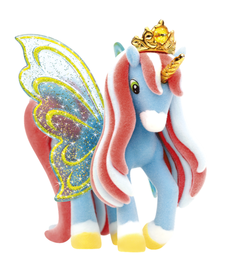 Galupy, Skrzydlate Jednorożce, brokatowa figurka z kryształkiem Swarovskiego, 1 szt.