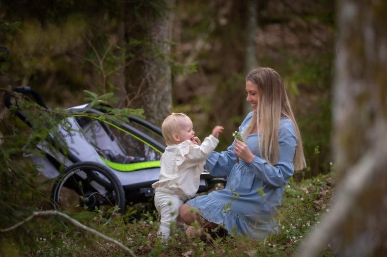 Hamax, Breeze One, przyczepka rowerowa, White/Green