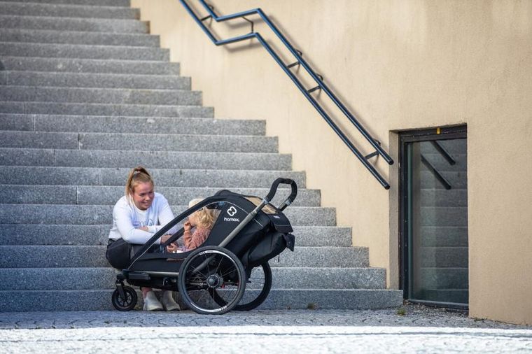 Hamax, Breeze, przyczepka rowerowa, podwójna, Black