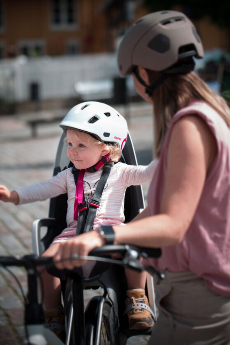 Hamax, Caress, fotelik rowerowy montowany na ramie, white/mint