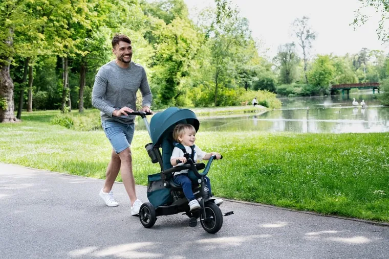 Kinderkraft, EasyTwist, rowerek trójkołowy, platinum Grey