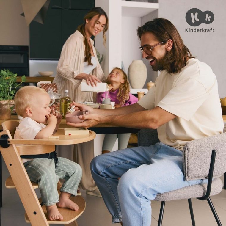 Kinderkraft, Enock, krzesełko do karmienia, brown