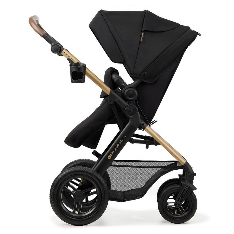 Kinderkraft, Moov 2, Air Wheels, wózek wielofunkcyjny 4w1, Pure Black