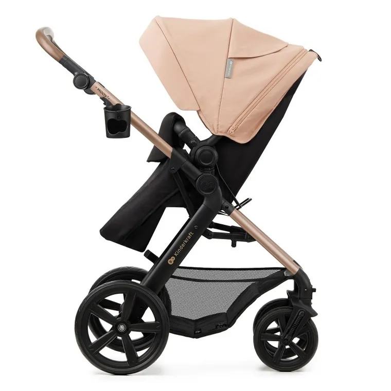 Kinderkraft, Moov 2, Eva Wheels, wózek wielofunkcyjny 4w1, Sand Beige