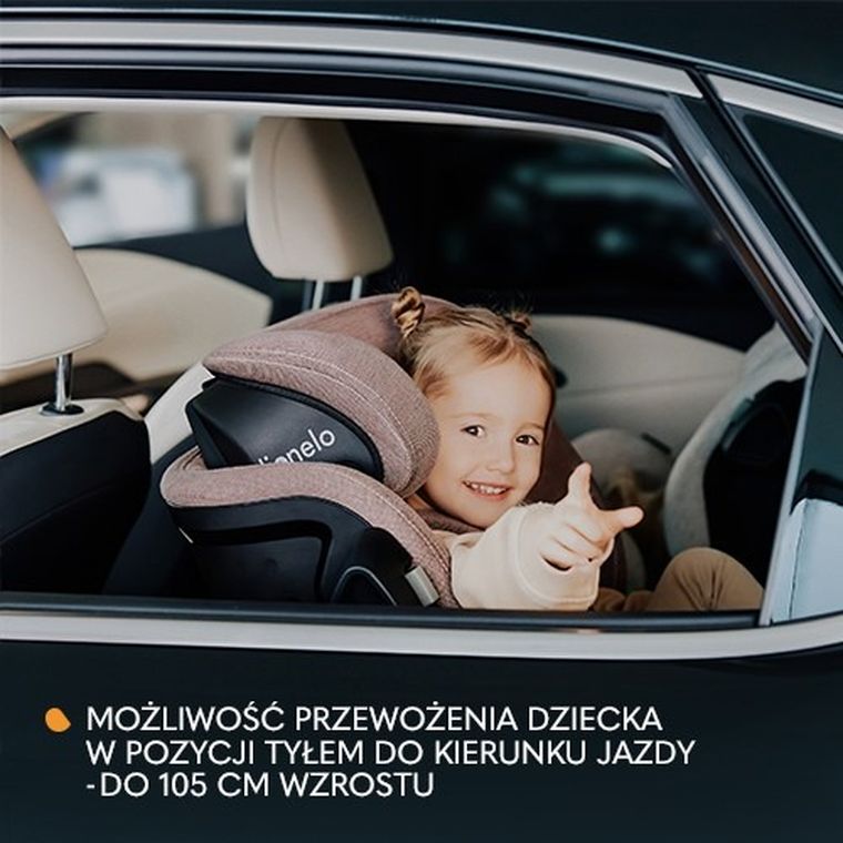 Lionelo, Harmony, I-Size, fotelik samochodowy, Graphite Leather, 40-150 cm