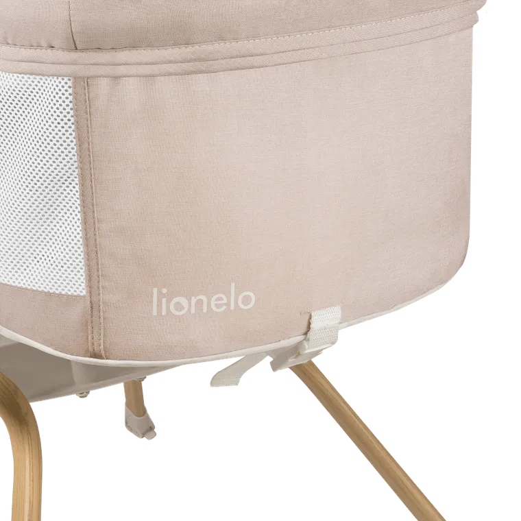 Lionelo, Malin Evo, łóżeczko z funkcją kołyski, beige natural